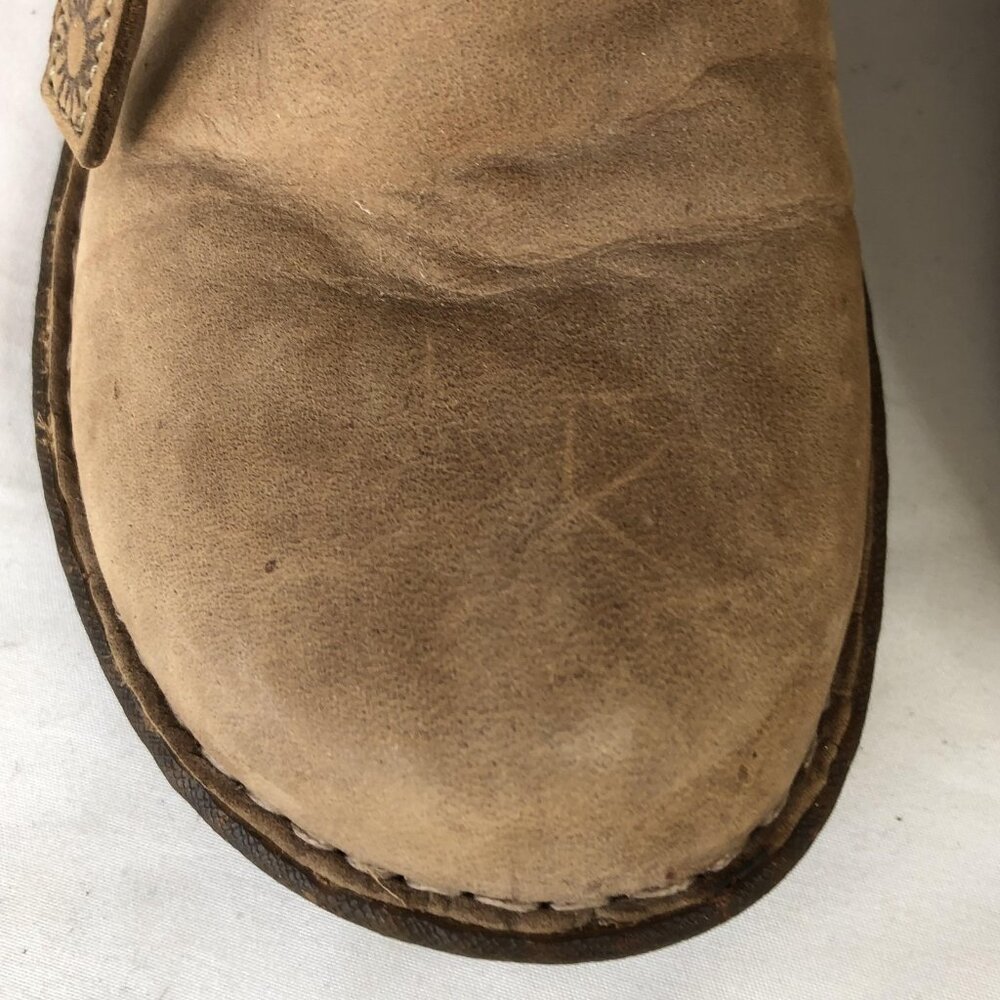 UGG Australia Boots Womens Size 6 Brown Sheepskin Lined Leather Lace Up SN 5135 - Picture 13 of 16